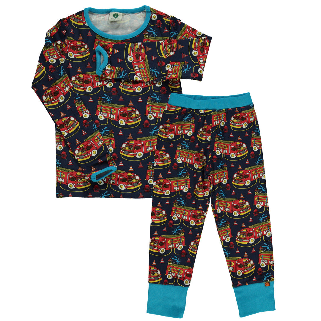 Pajamas with fire trucks