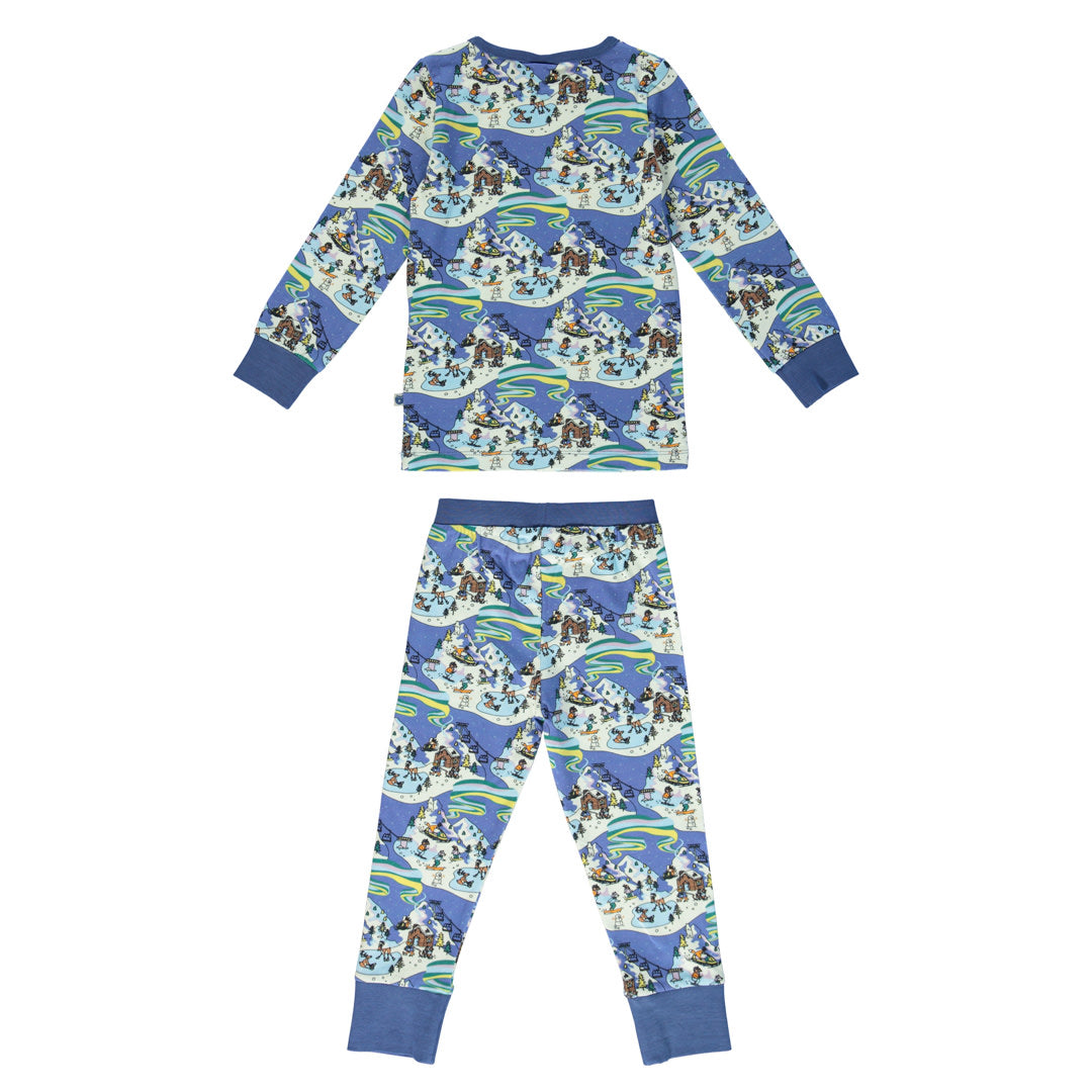 Pajamas with a winter wonderland print