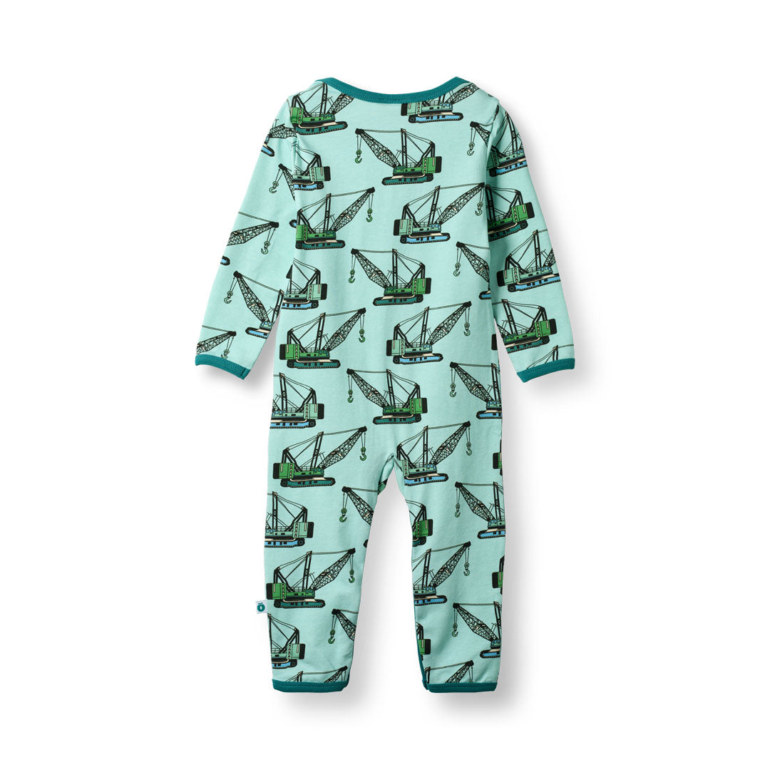 Ulm long-sleeved onesie with crane machinery