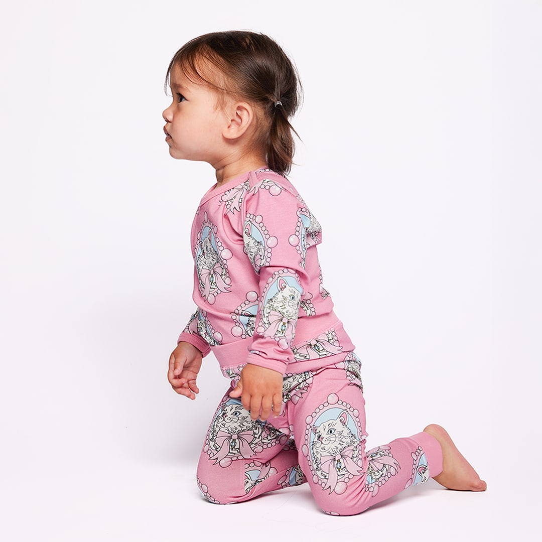 Elstar long-sleeved bodysuit with cats