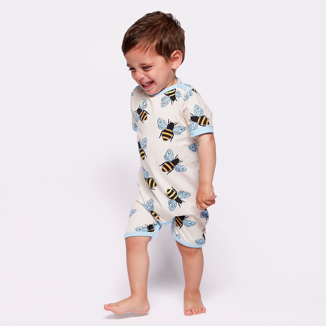 Elstar short-sleeved bodysuit with bees