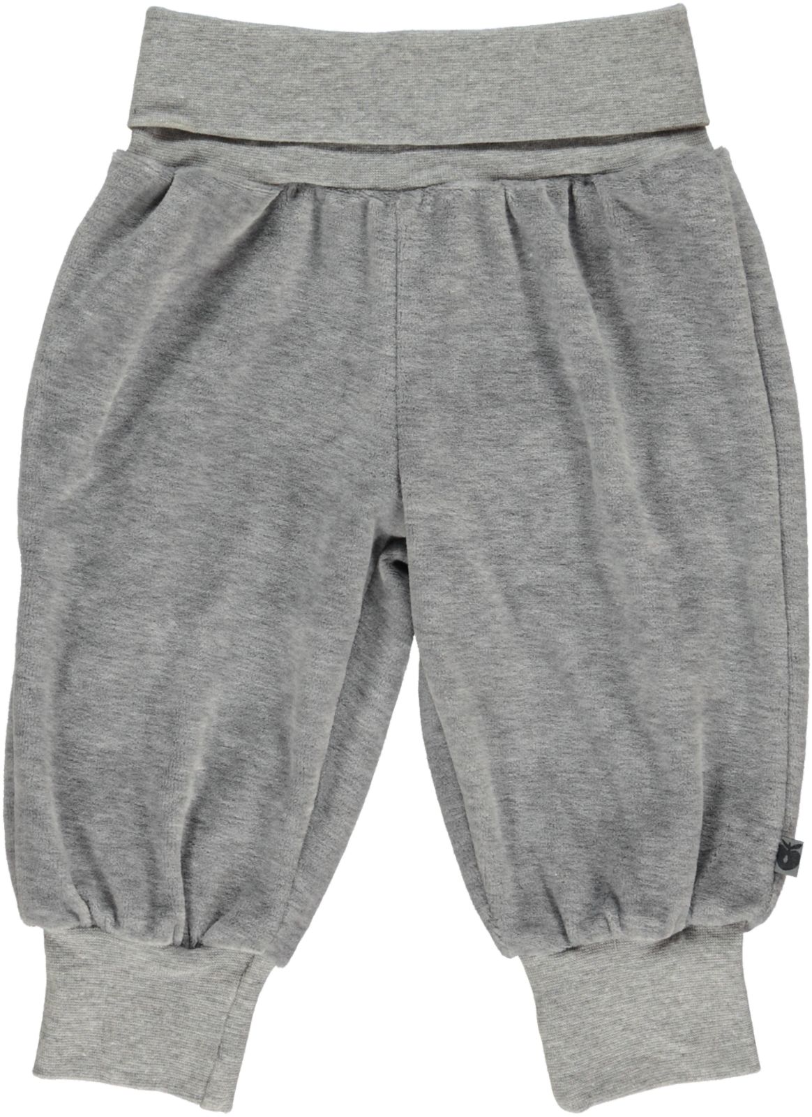 Velour Baby trousers with wide ribbing