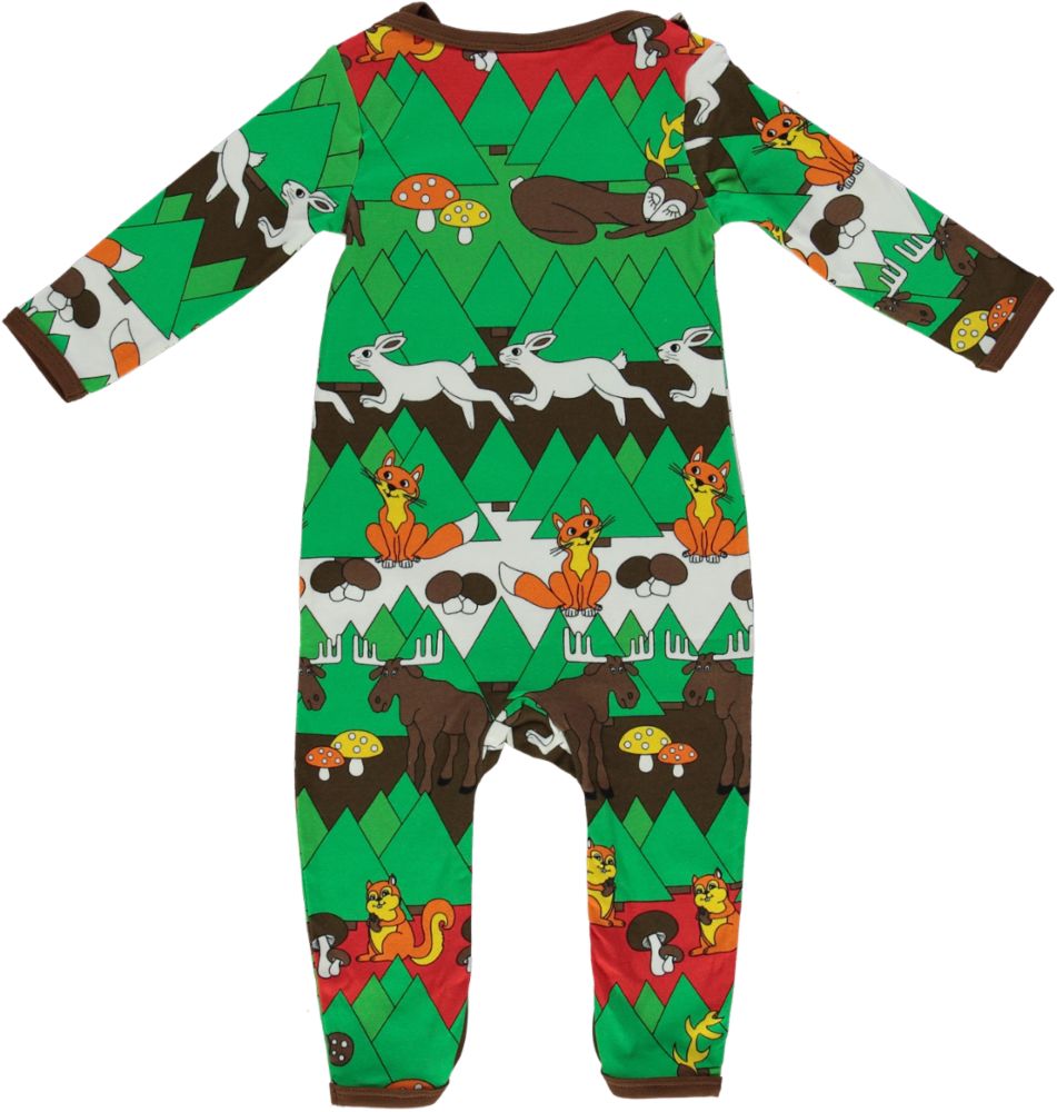 Long-sleeved all-in-one with Christmas landscape