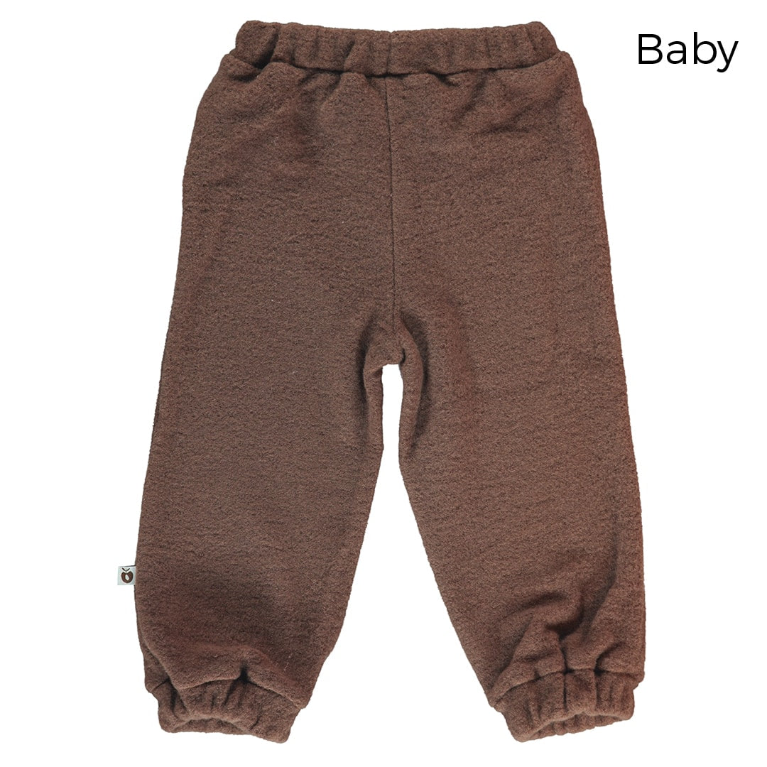 Trousers in thick wool fleece