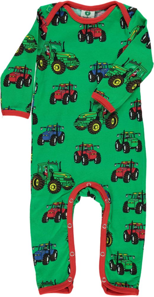 Long-sleeved tractor print bodysuit
