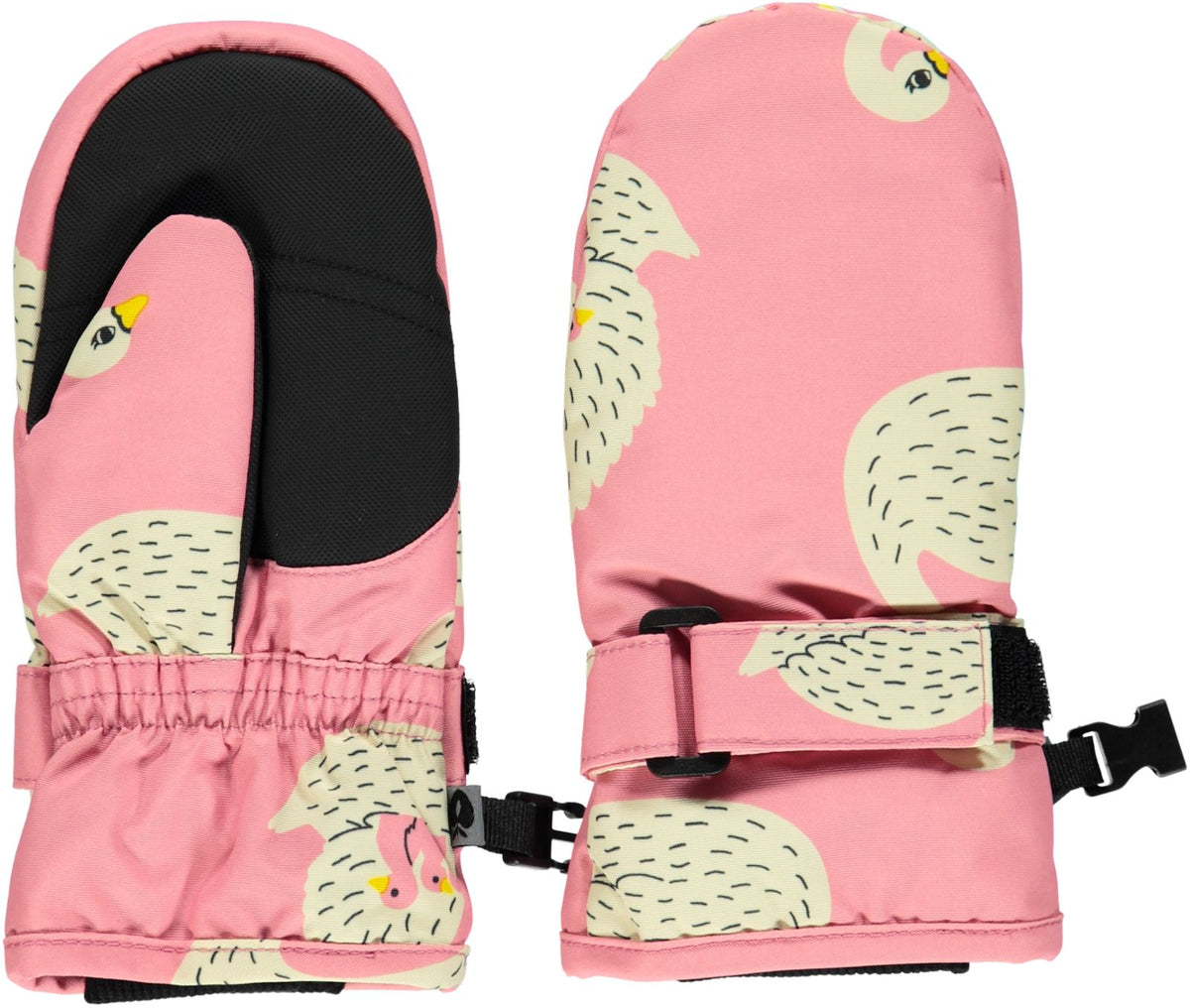 Mittens with a Swan