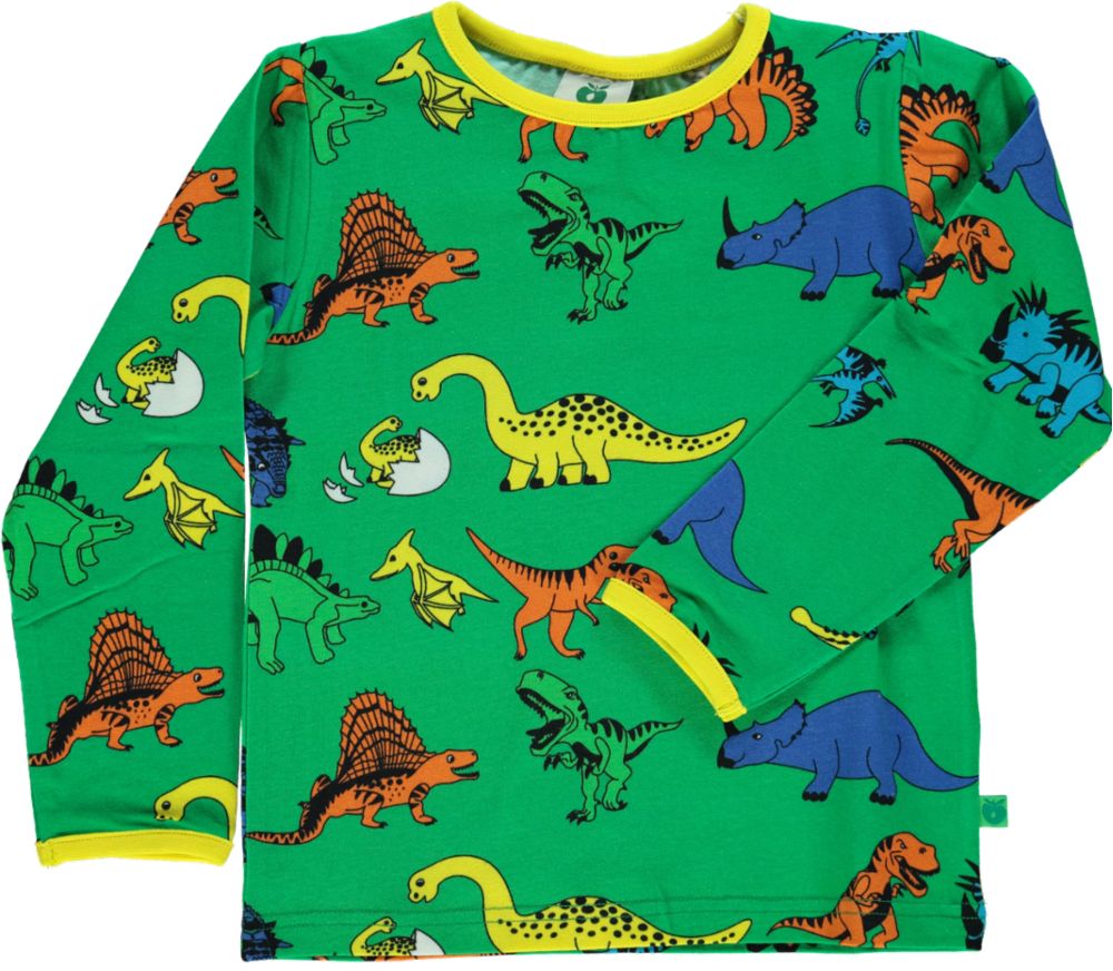 Long-sleeved T-shirt with dinosaurs