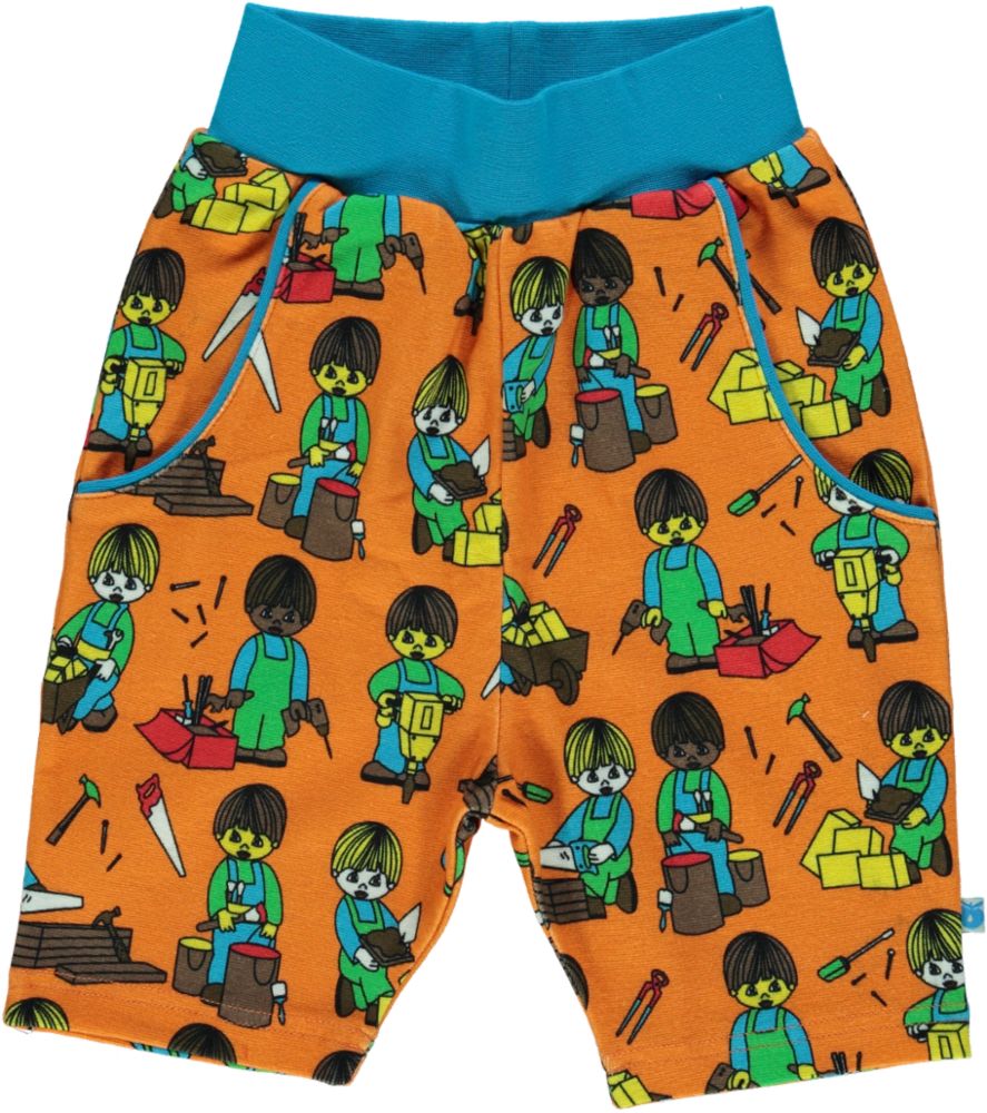 Shorts with worker