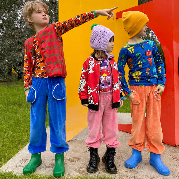 Langærmet bluse med robotter