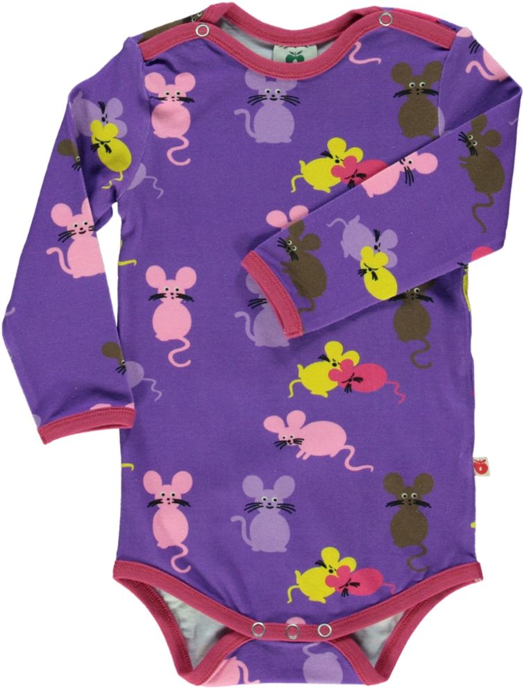 Long-sleeved bodysuit with mouse