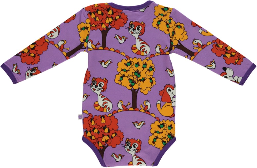 Long-sleeved woodland landscape bodysuit