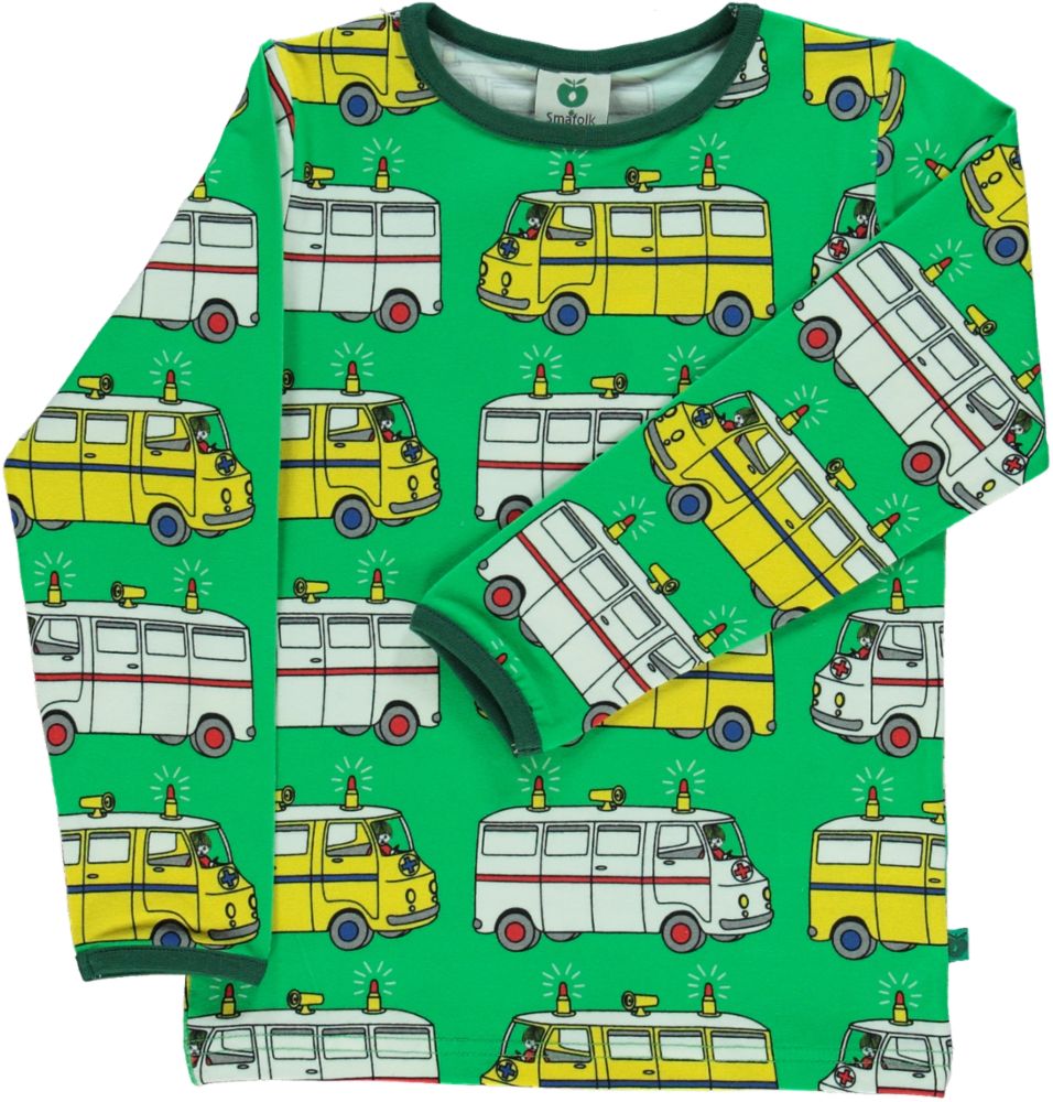 Long-sleeved blouse with ambulances