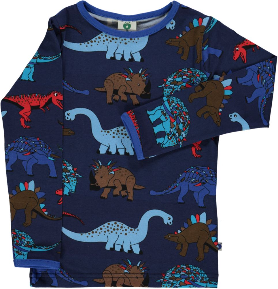 Long-sleeved T-shirt with dinosaur print