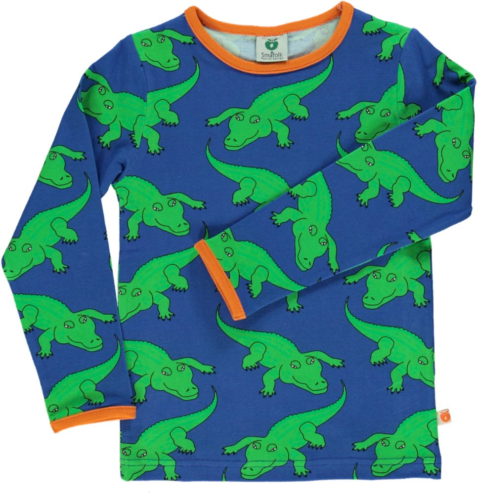 Long-sleeved top with crocodiles