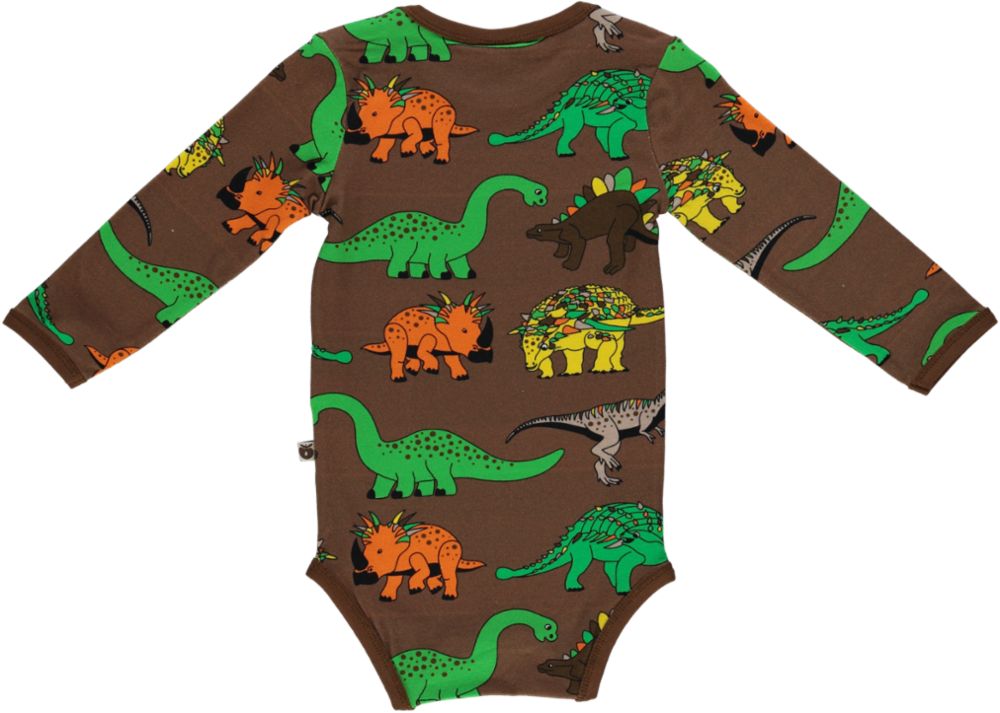 Long-sleeved dinosaur bodysuit