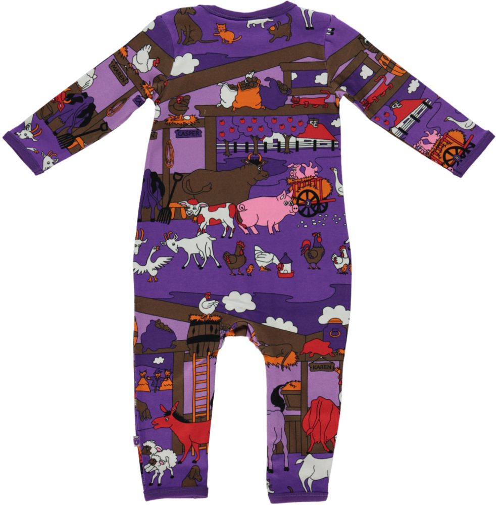 Long-sleeved all-in-one with farm