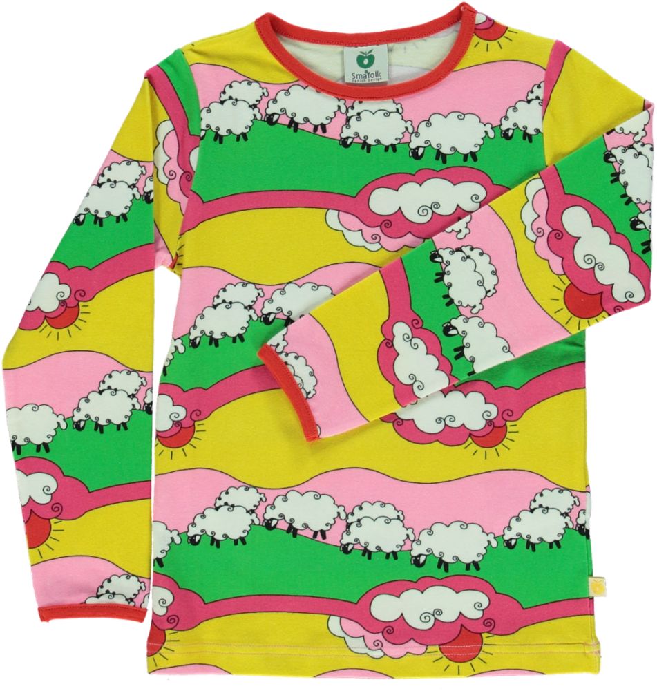 Long-sleeved blouse with sheep