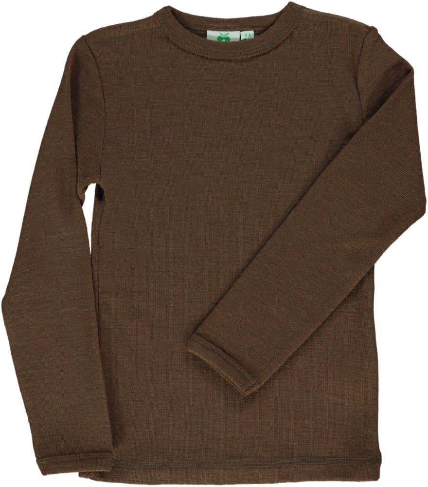 Long-sleeved merino wool blouse