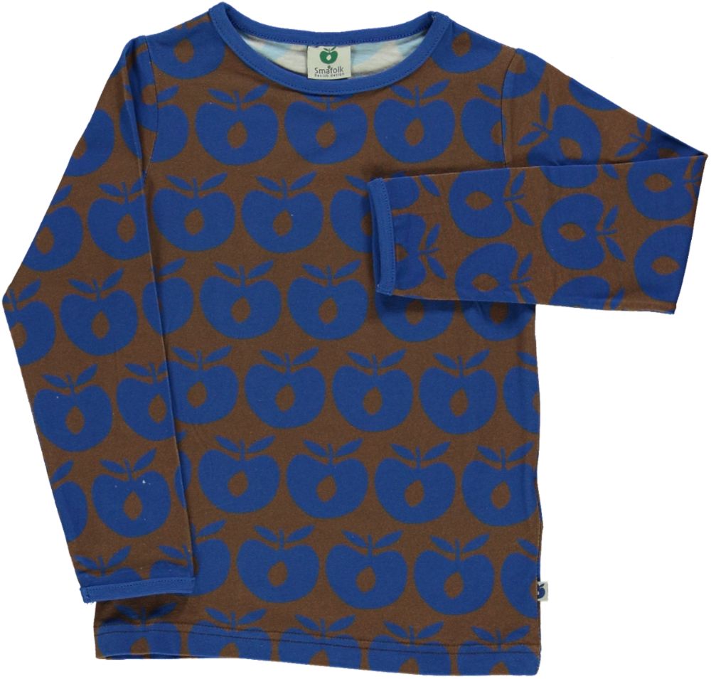 Long-sleeved t-shirt with retro apple