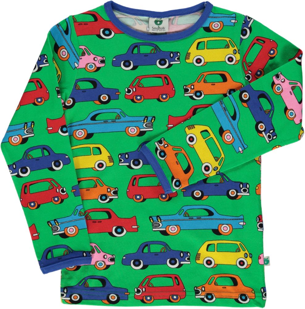 Long-sleeved top with cars