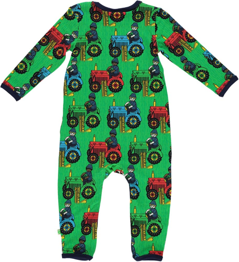 Long-sleeved all-in-one with tractors