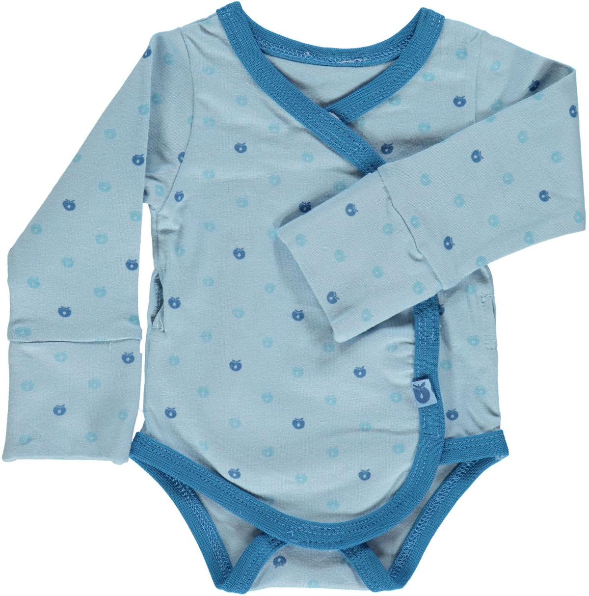 Long-sleeved bodysuit with mini apples for premature babies