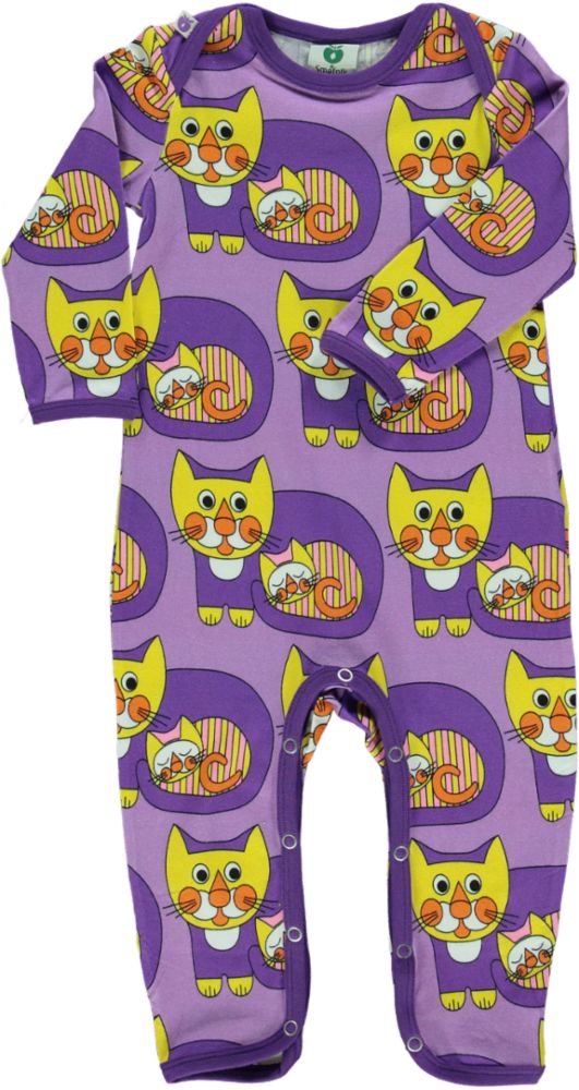 Long-sleeved jumpsuit with cats