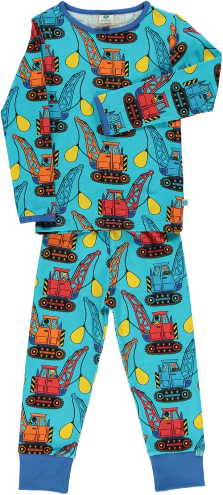 Pajamas with retro excavators