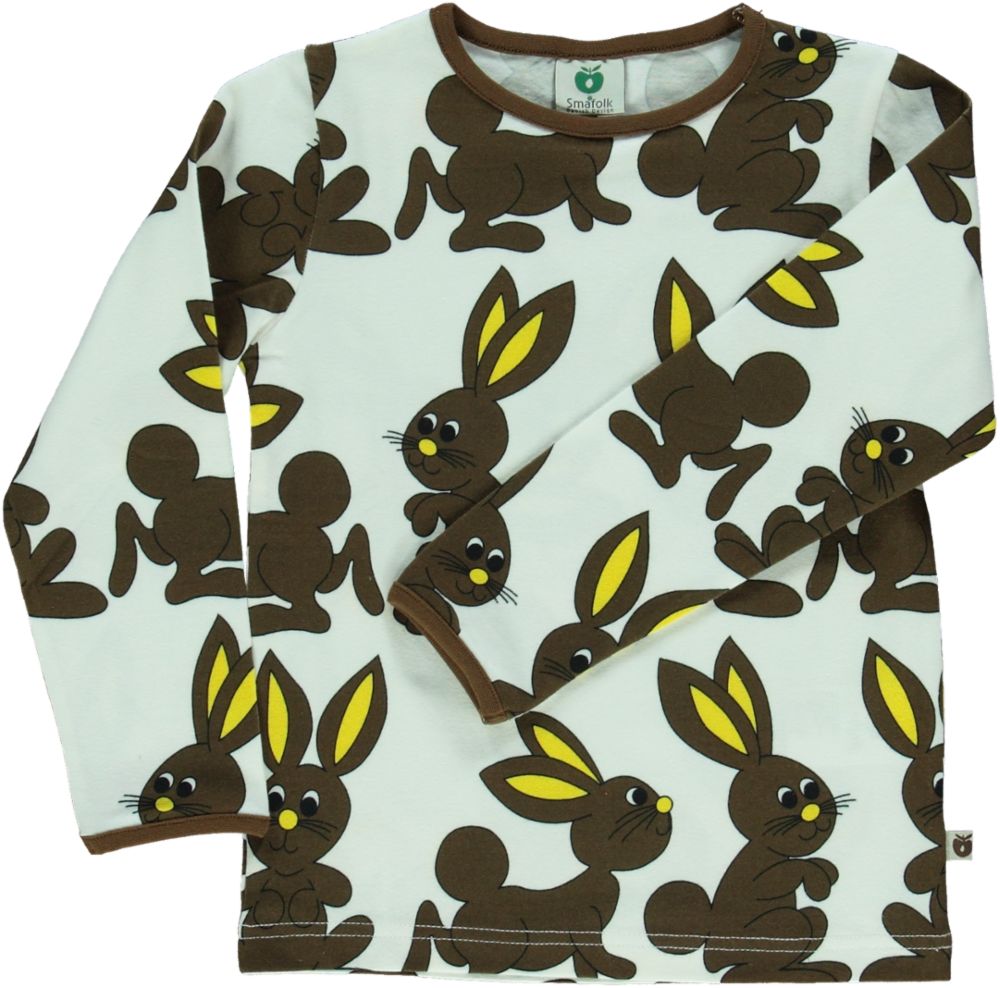 Long-sleeved T-shirt with rabbit
