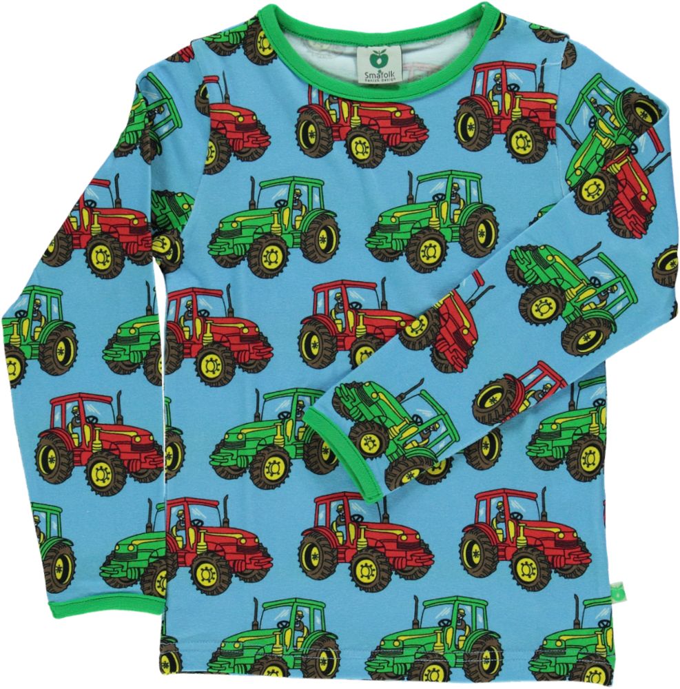 Long-sleeved tractor print blouse