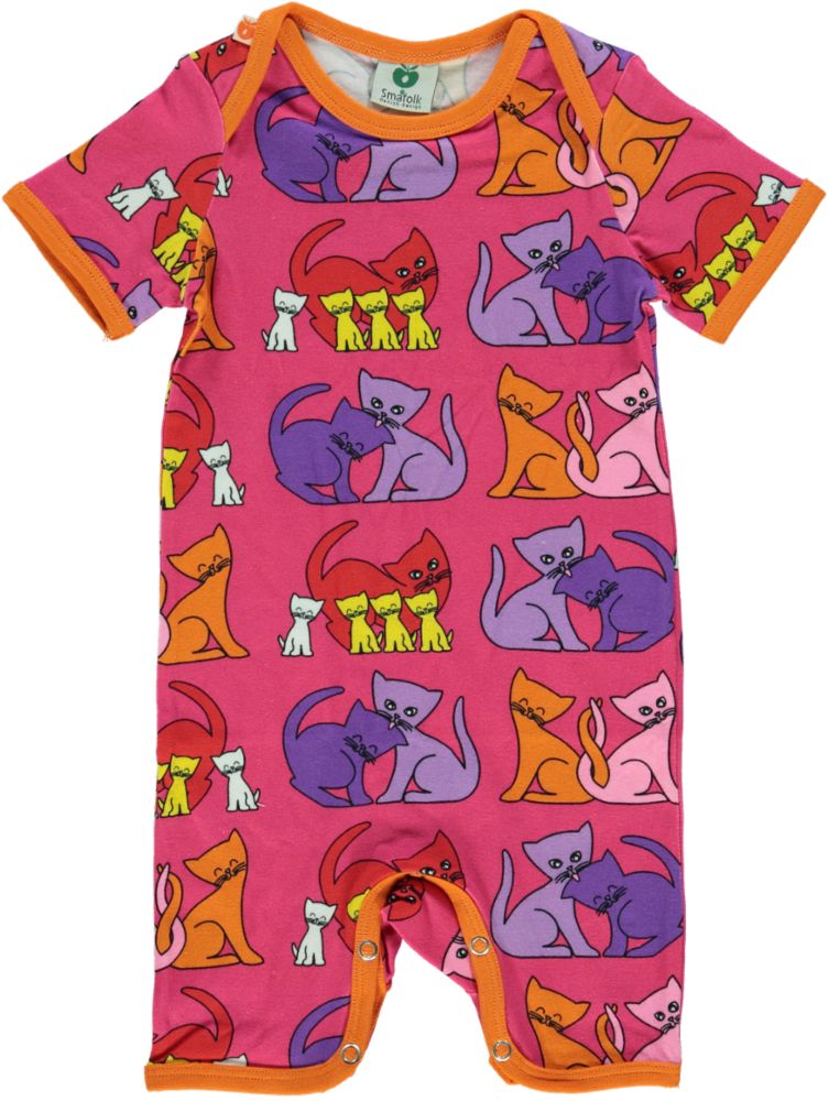 Short-sleeved full suit with cats