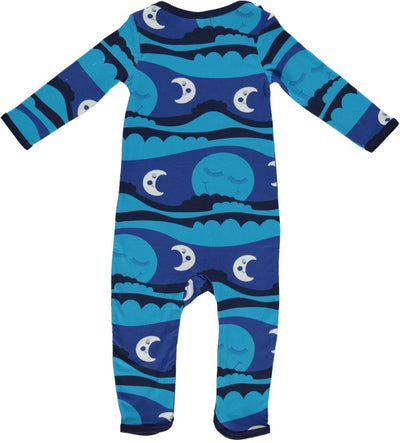 Long-sleeved all-in-one with sun and moon