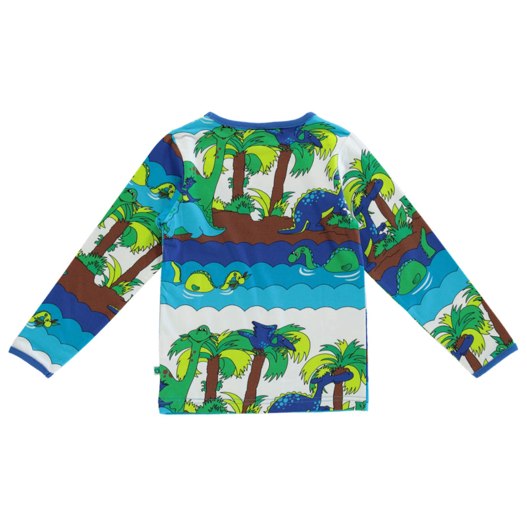 Long-sleeved dinosaur blouse