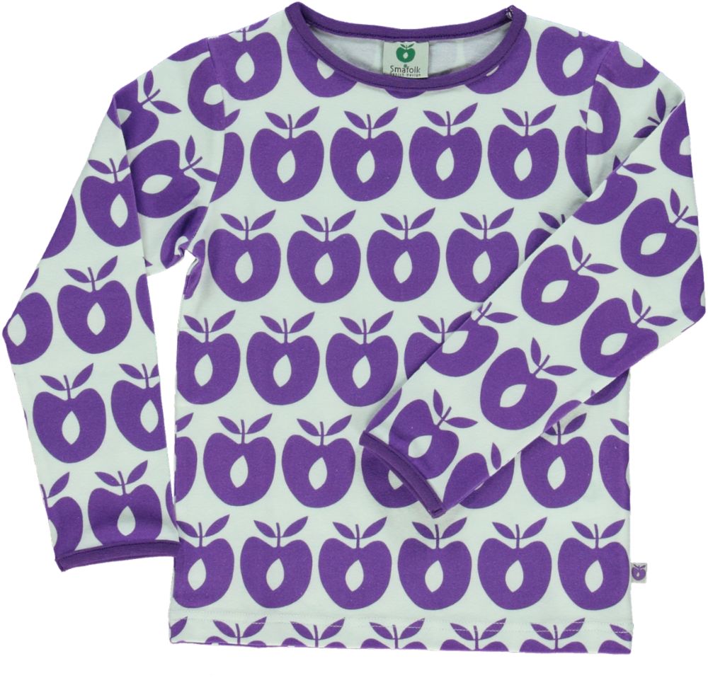 Long-sleeved T-shirt apple print