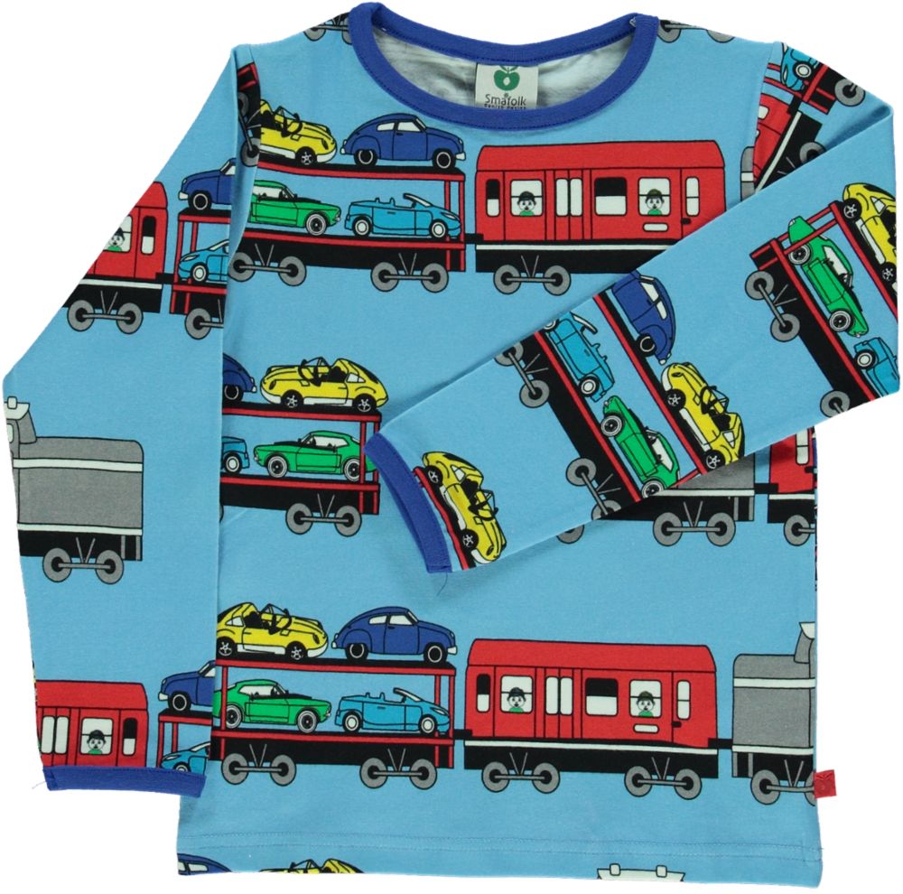 Long-sleeved t-shirt with train