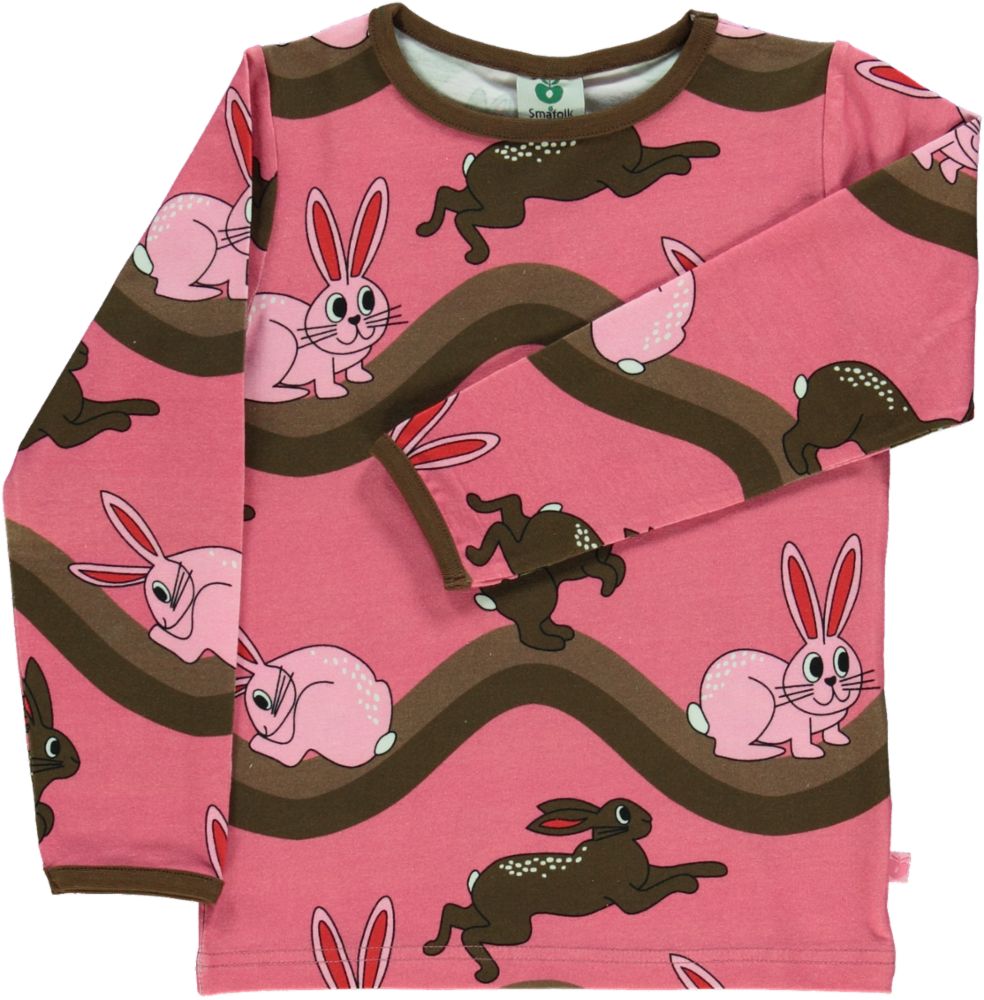 Long-sleeved top with rabbit