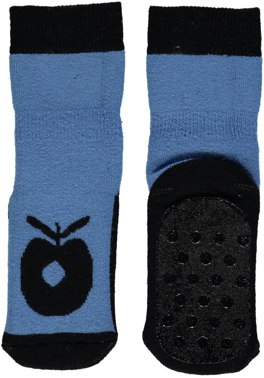 Non-slip ankle sock with a large apple