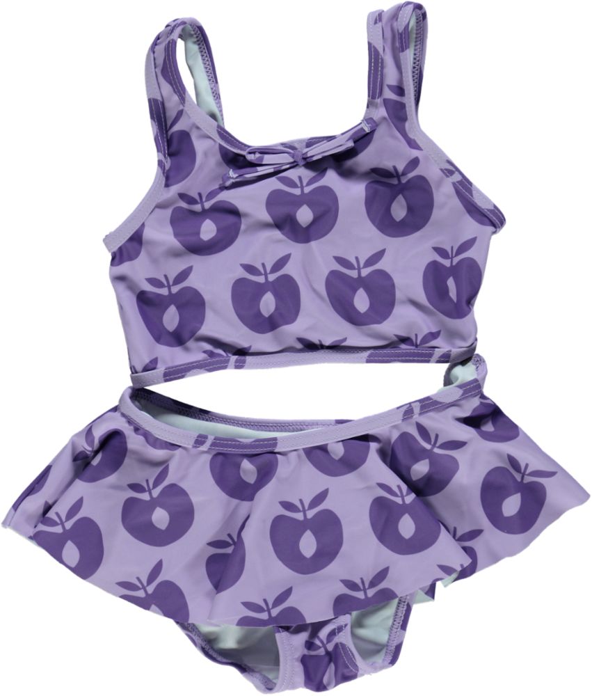 Children's bikini with retro apple print