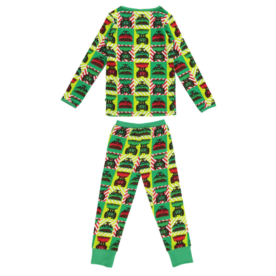 Pajamas with excavator