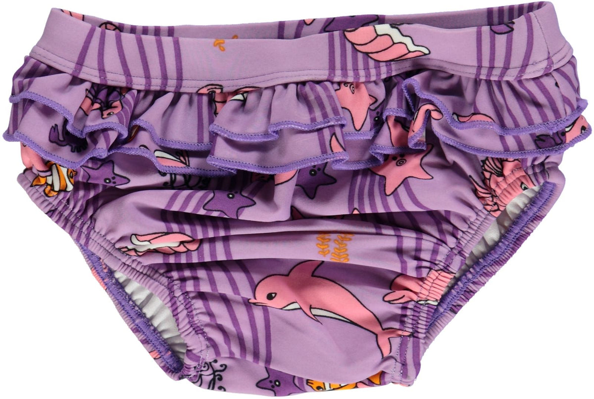 Swim diaper with skirt and sea