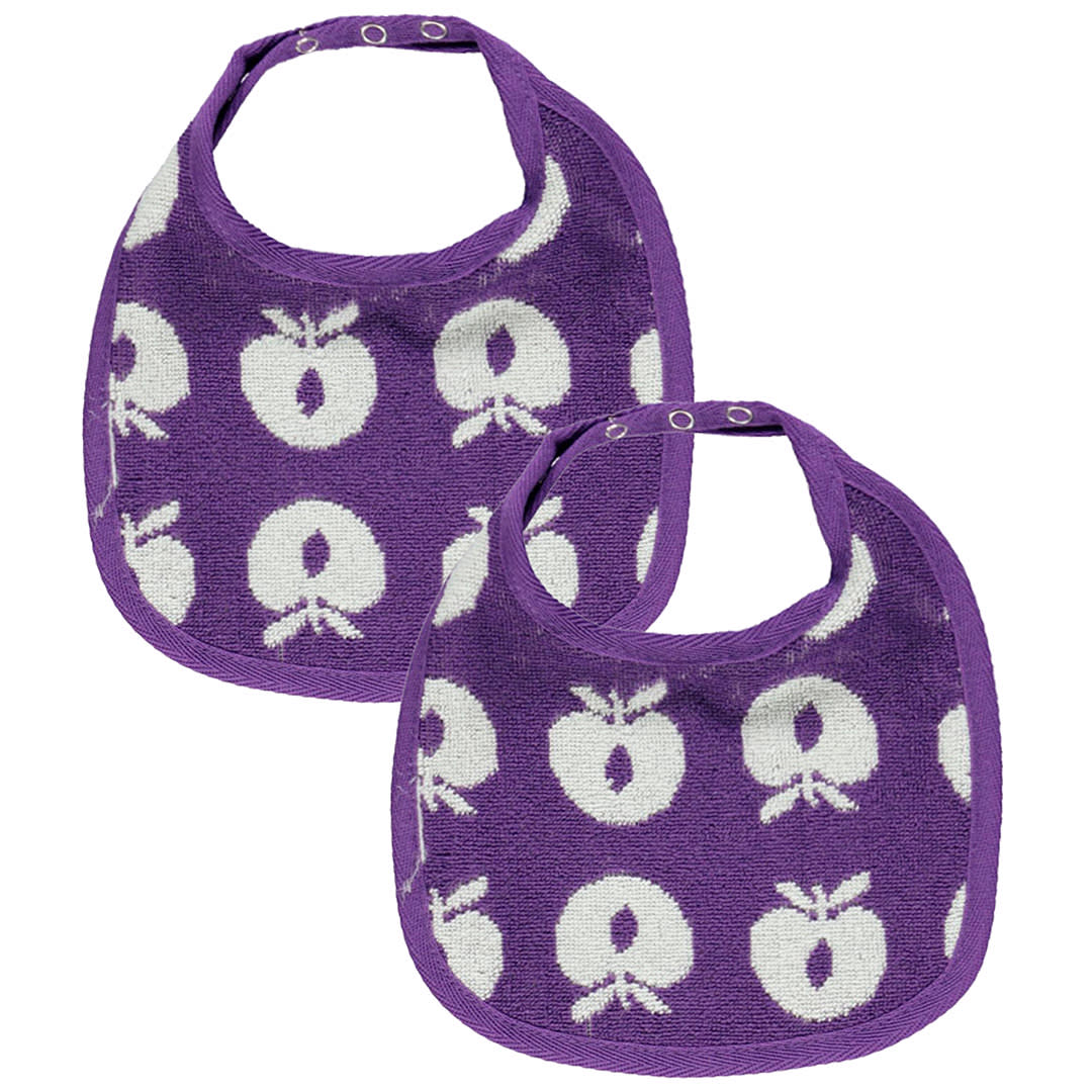 2-pack small bib with apples