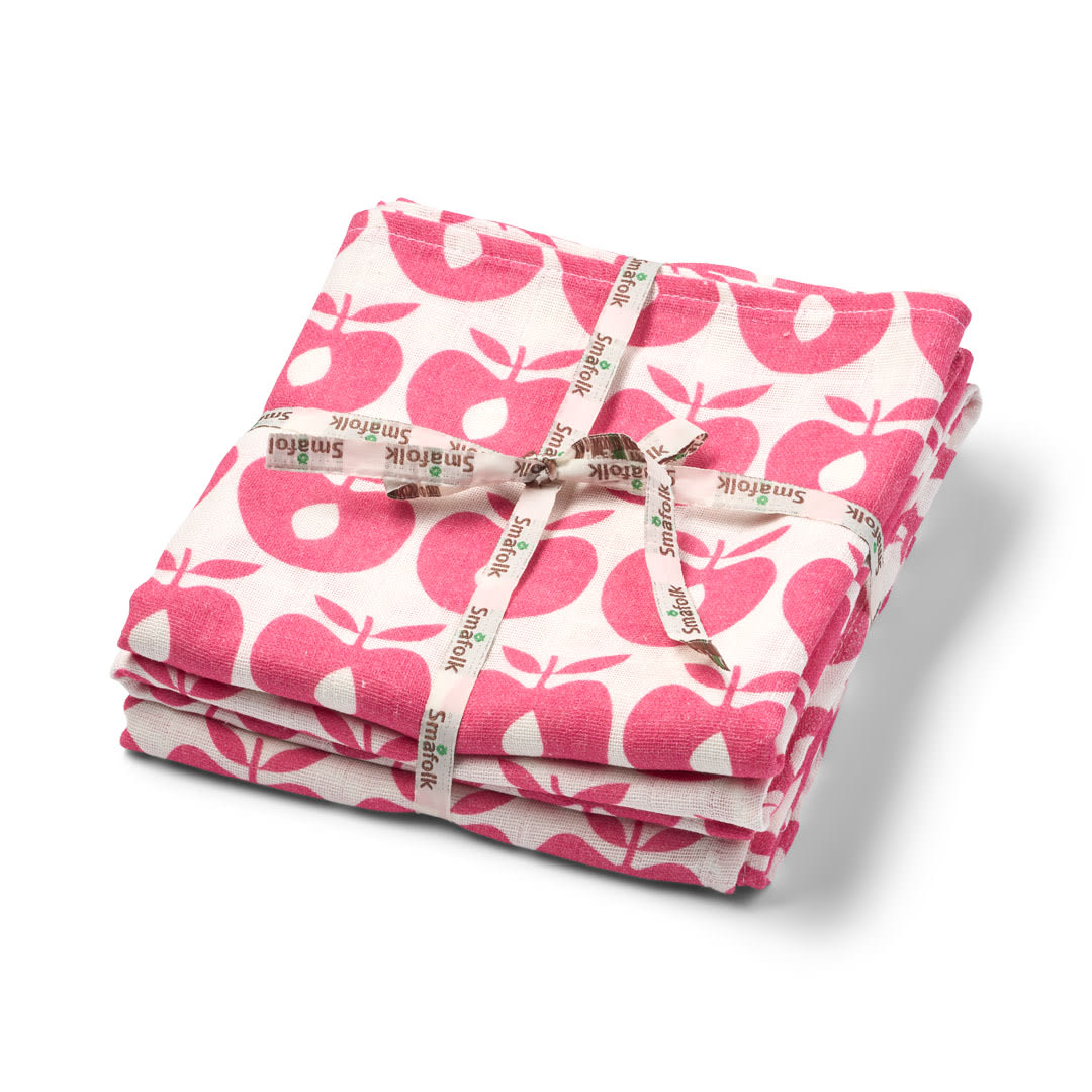 3 packs of apple print cloth diapers