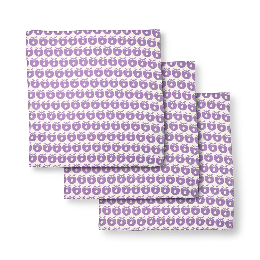 3 packs of apple print cloth diapers