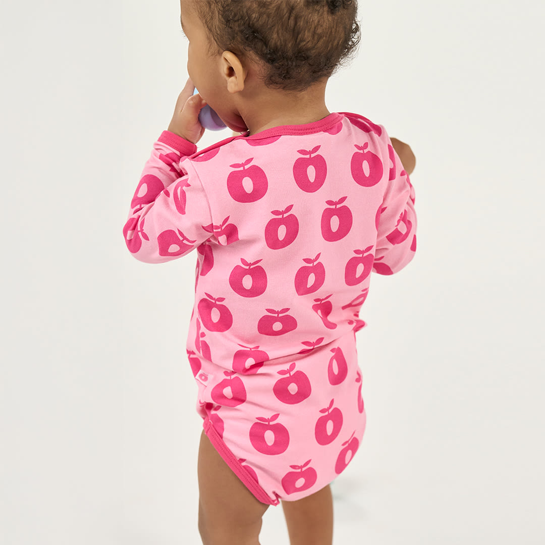 Elstar long-sleeved bodysuit with apples