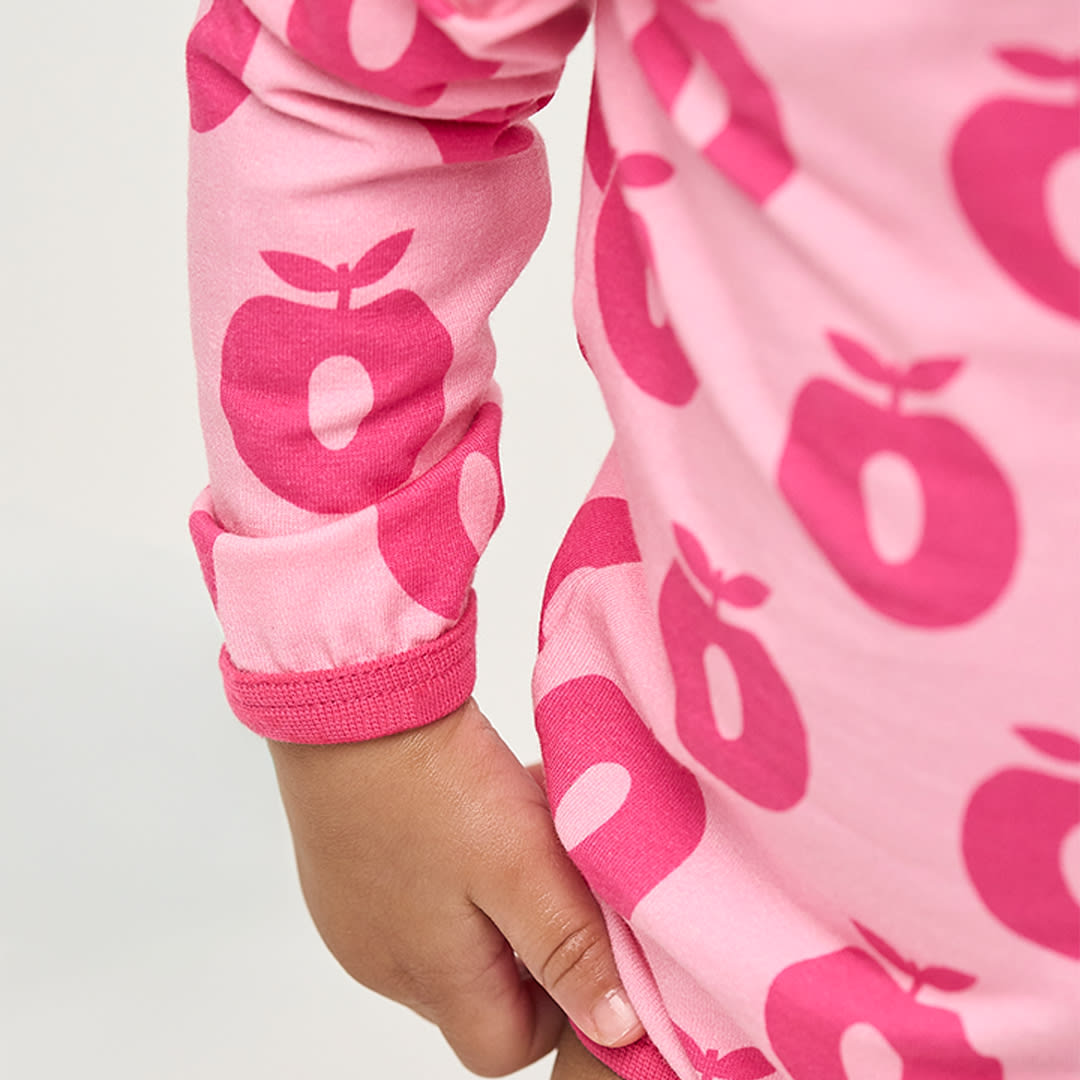 Elstar long-sleeved bodysuit with apples