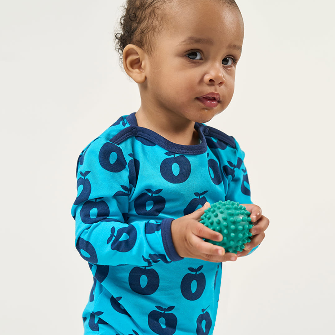 Elstar long-sleeved bodysuit with apples