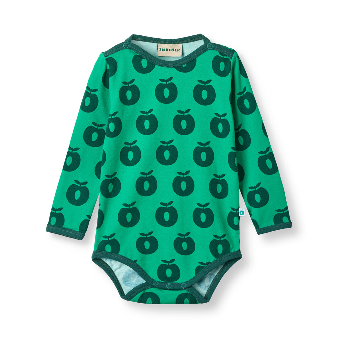 Elstar long-sleeved bodysuit with apples