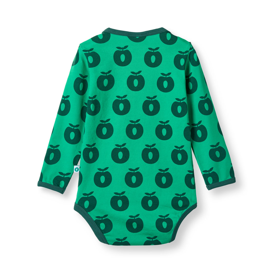 Elstar long-sleeved bodysuit with apples