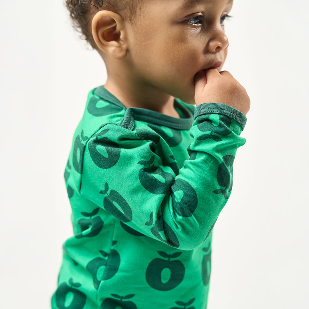 Elstar long-sleeved bodysuit with apples
