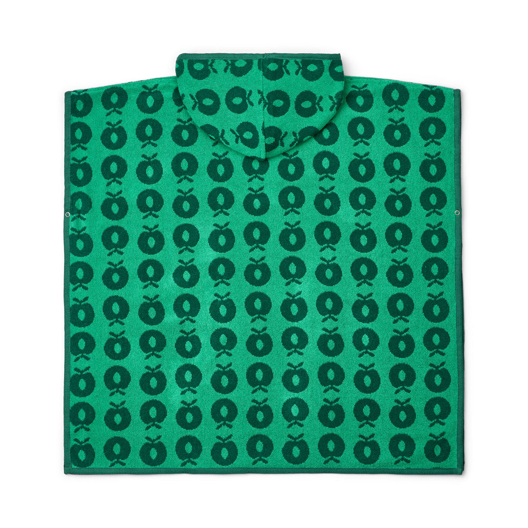 Badeponcho med æbler